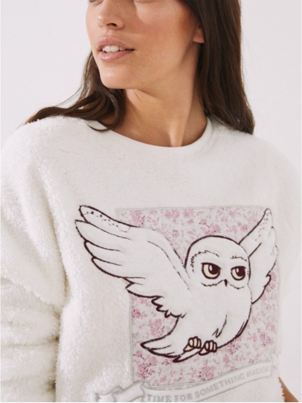 Harry Potter Hedwig Wish for Something Magical Sweatshirt Pajama Top Size XL NWT